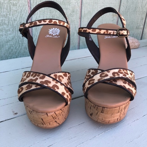 Chettah Print Summer Wedges Sandals - Picture 2 of 6
